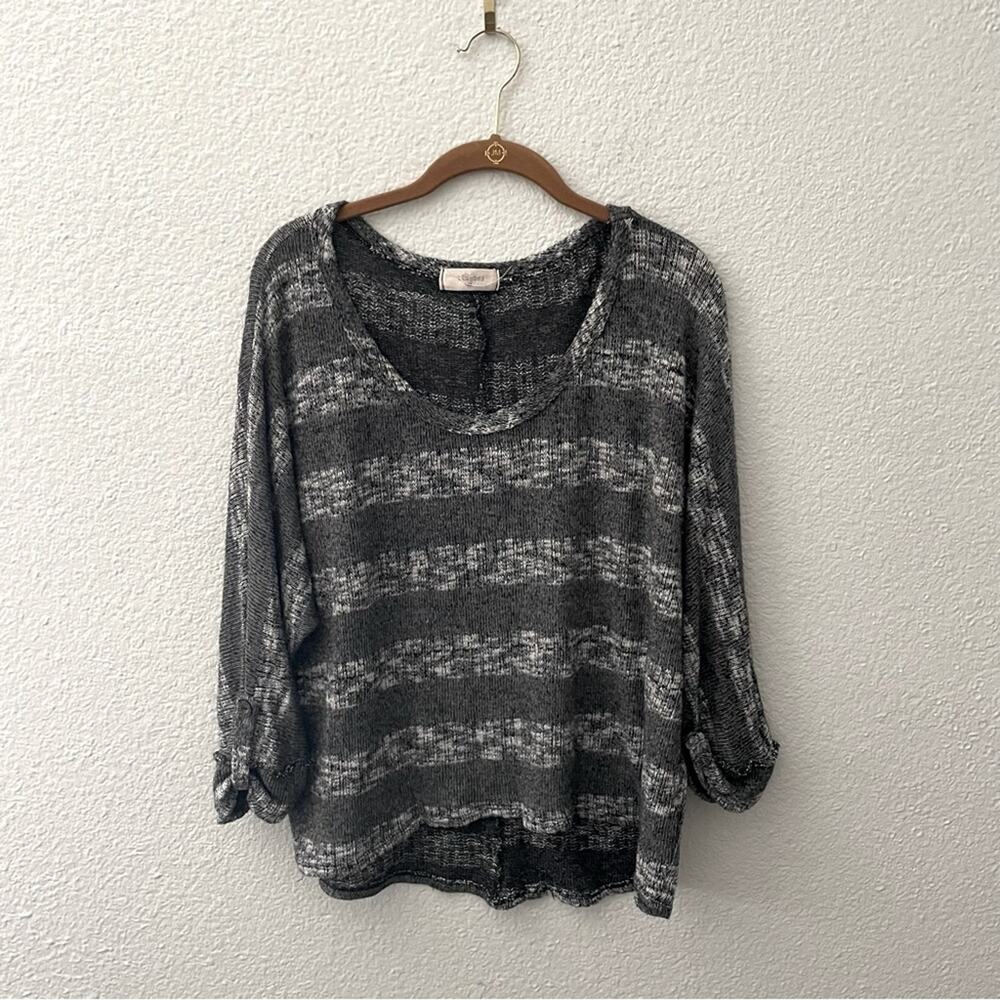 Lightweight Charcoal Striped Sweater